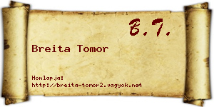 Breita Tomor névjegykártya